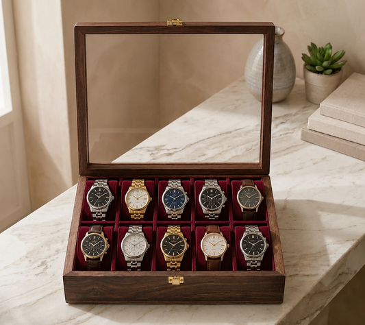 10 Watches - Plain - Glass Top - Elegance Antique Store