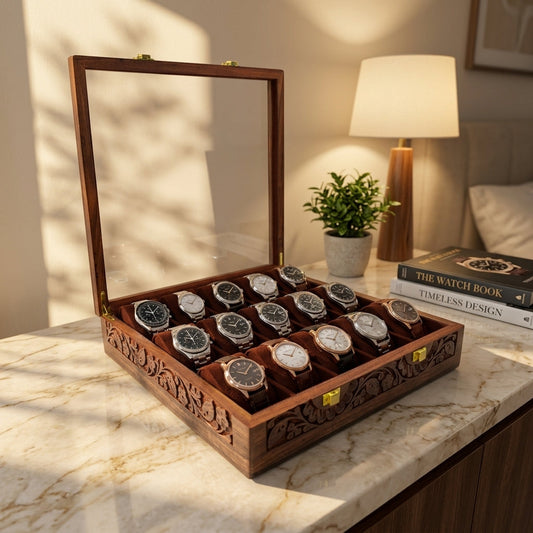 15 Watches - Glass Top - Premium Quality - Elegance Antique Store