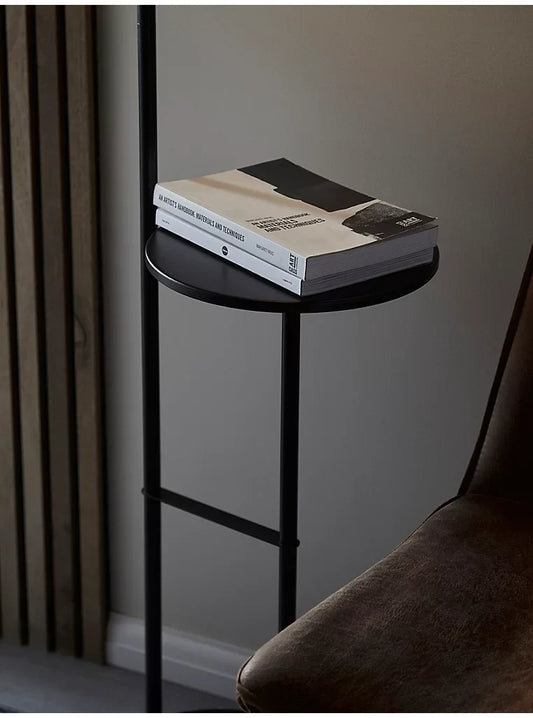 SoCo Lighting Donnall Black Shelf Floor Lamp