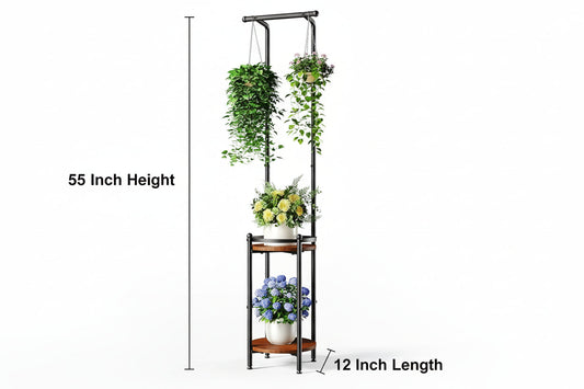 Plant Stands Plant Stand for Balcony Rust Proof Metal Plant Stand for Living Room