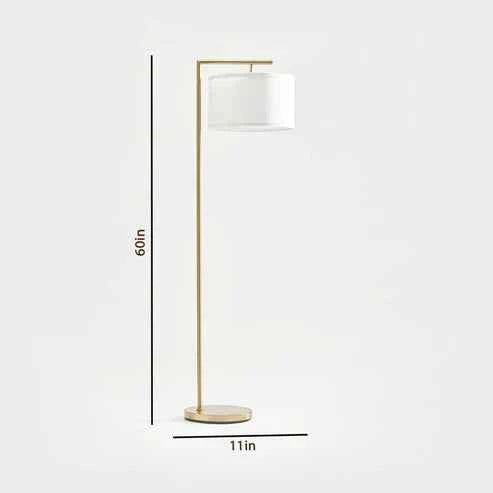 Golden Floor Lamp for Living Room & Bedroom Decor