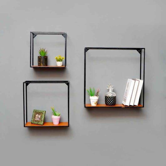 Rectangle Living Lounge Drawing Room Floating Organizer Shelf (Set of 3) - Special