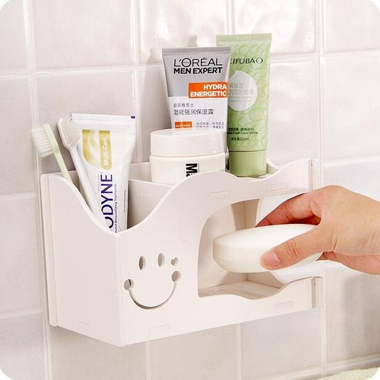 Carved Smiley Bathroom Rack