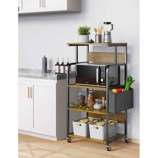 Federico 3-Tier Kitchen Trolley Rack – MDF and Metal