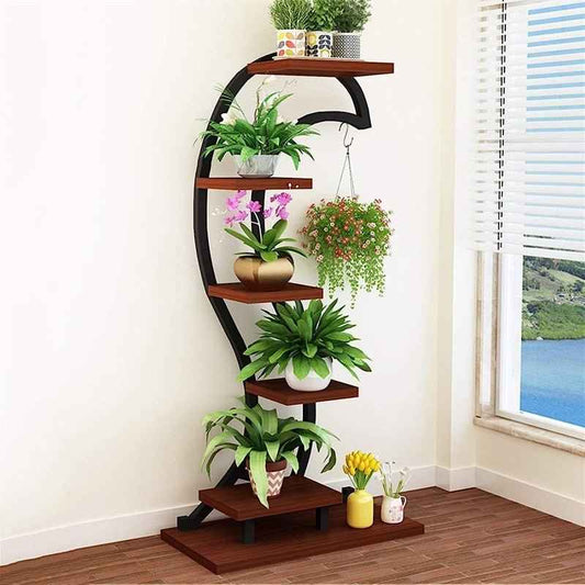 Heart Curved Plant Shelf Rack Decor