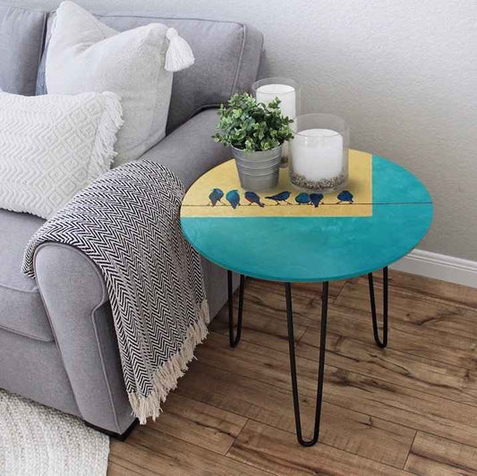 Oceans Birds Living Lounge Center Side Hairpin Table