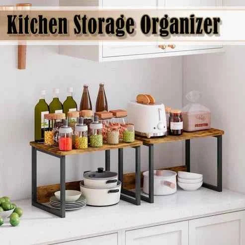 Tinieola Microwave Spice Organizer Utensils Standard Bakers Rack