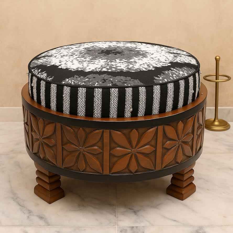Looped woven Ottoman