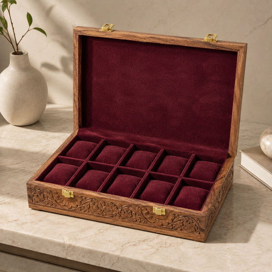 10 Watches - Carving - Wood Top - Elegance Antique Store