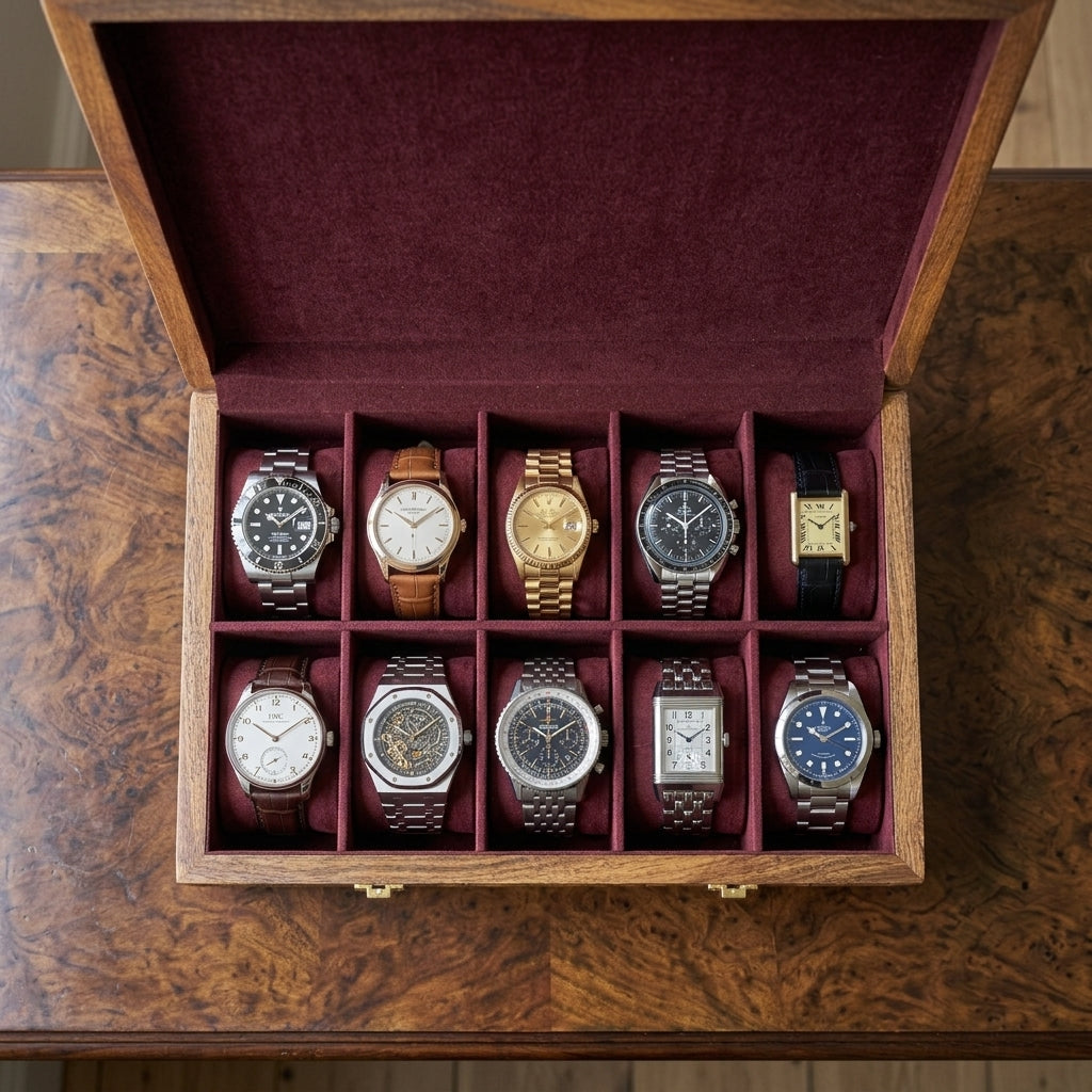 10 Watches - Carving - Wood Top - Elegance Antique Store