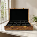 10 Watches - Carving - Wood Top - Black