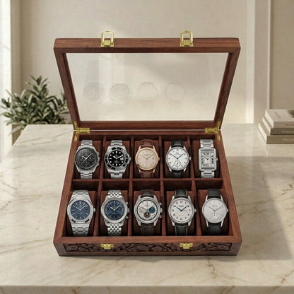 10 Watches - Glass Top - Premium Quality - Elegance Antique Store