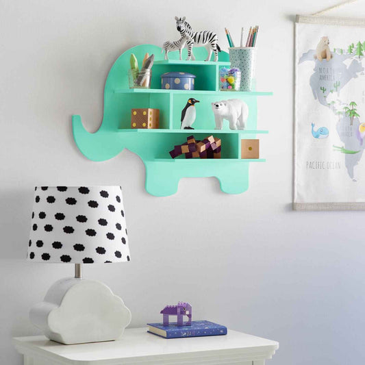 Wall-Mounted Elephanto Ornament Organizer Floating Shelf Decor