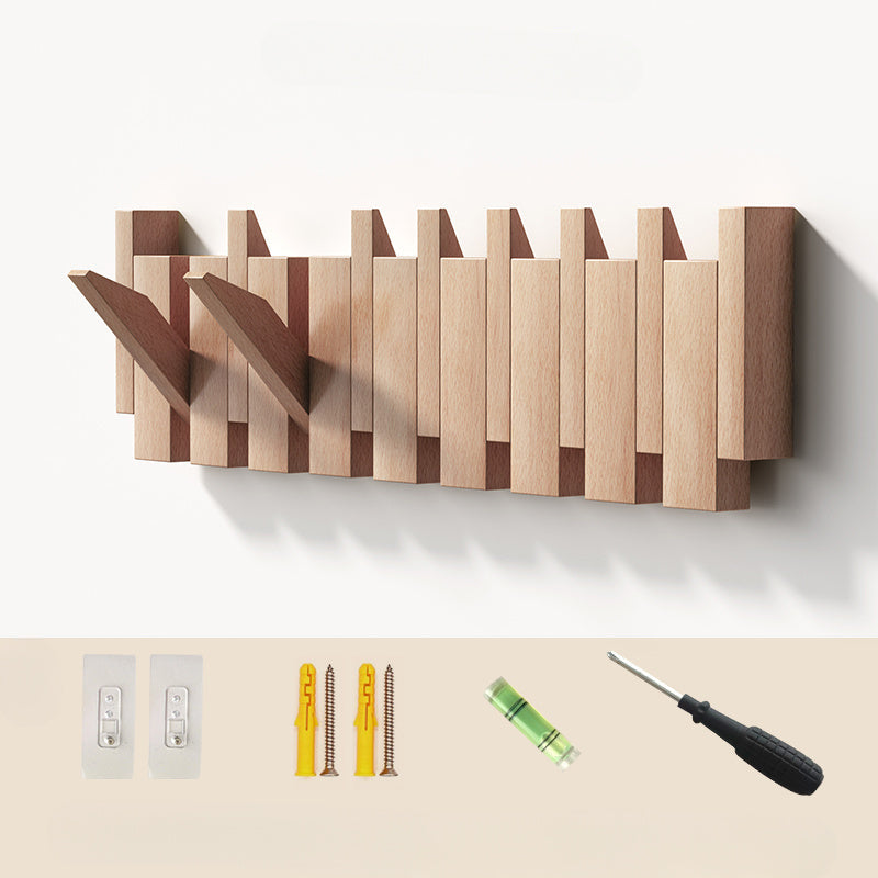 Light Wood Piano Key Coat Rack with Fitting Kit