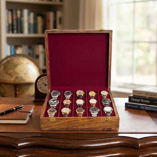 15 Watches - Plain - Wood Top - Elegance Antique Store
