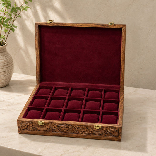15 Watches - Carving - Wood Top - Elegance Antique Store