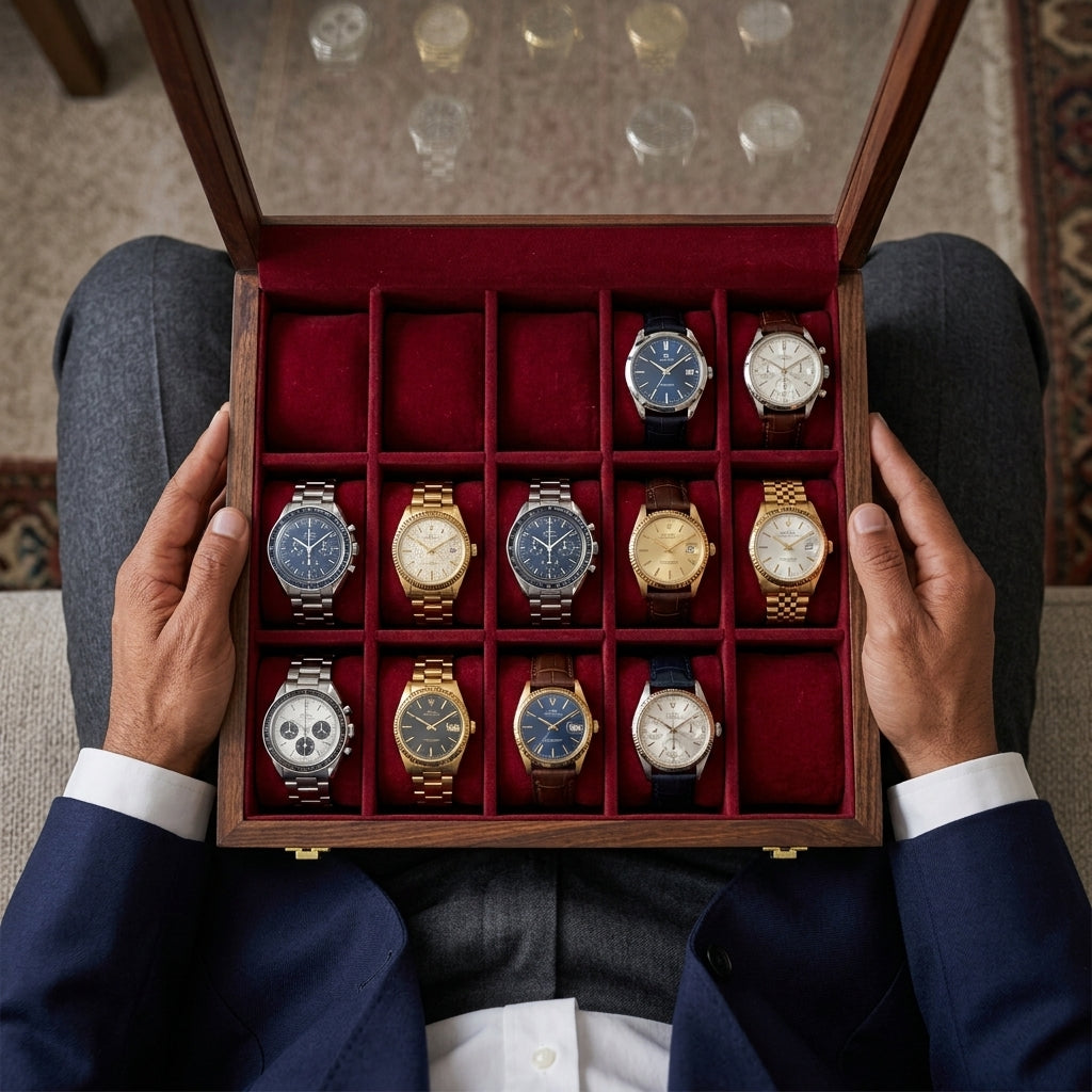 15 Watches - Plain - Glass Top - Elegance Antique Store