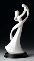 White Ceramic Mother Child Statue
