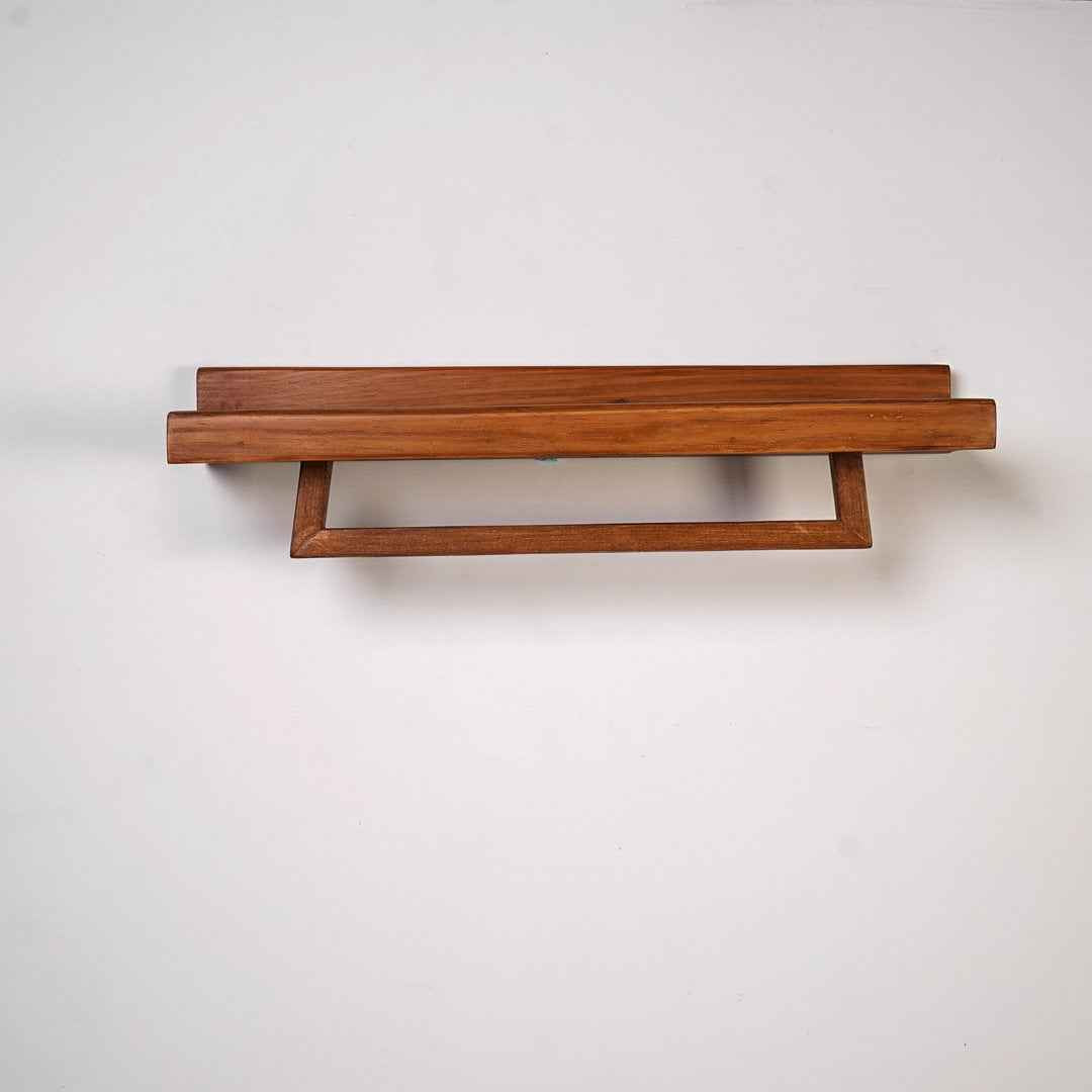 Drifter Solid Wood Bathroom Floating Organizer Shelf Decor