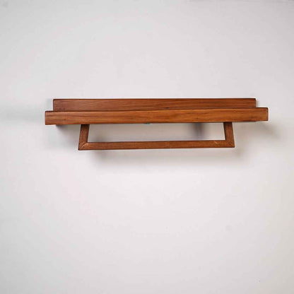 Drifter Solid Wood Bathroom Floating Organizer Shelf Decor