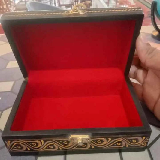 Naqshi Wooden Box with Velvet Lining
