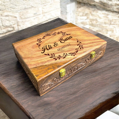 Customized Name or Logo Wooden Watch box - Elegance Antique Store