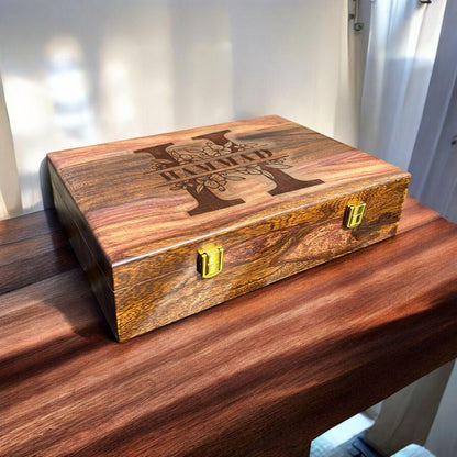 Customized Name or Logo Wooden Watch box - Elegance Antique Store