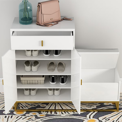 Norfolk Bench & Shoe Cabinet - White