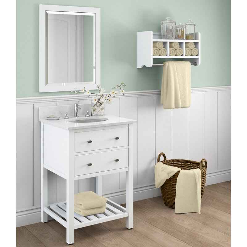 Davida Bathroom Floating Organizer Towel Shelf