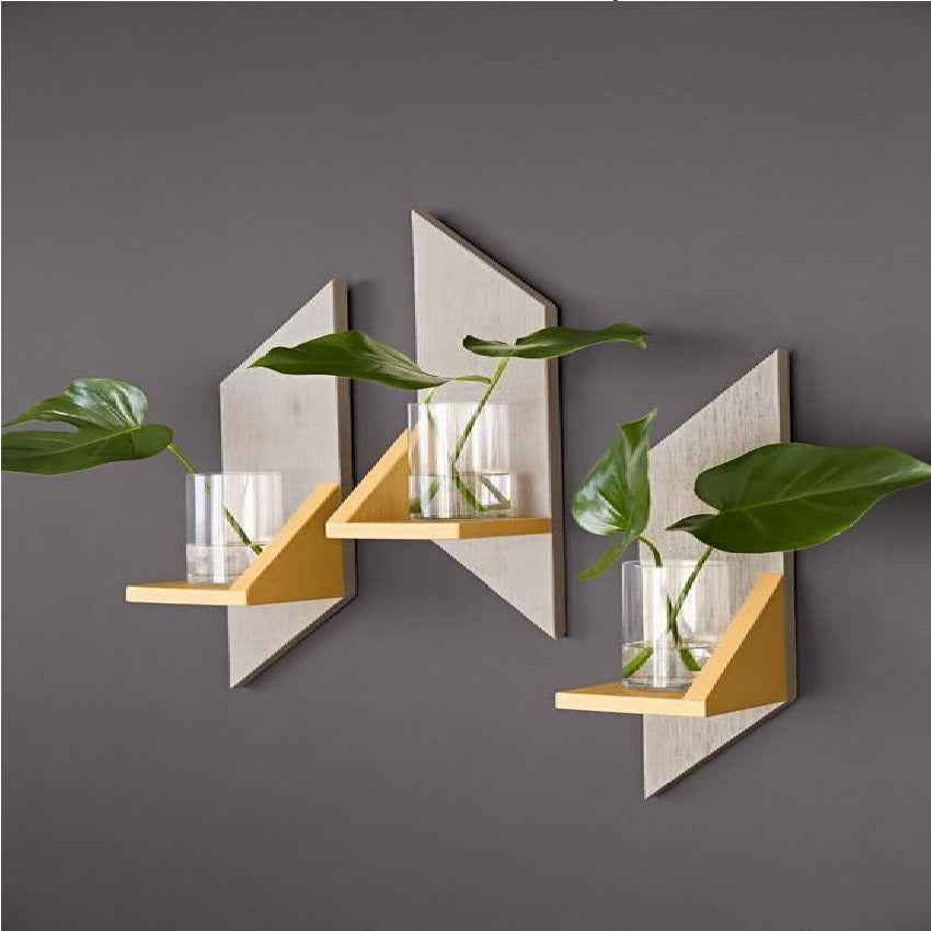 Zik Zac Wooden Lounge Living Room Organizer Shelves Decor (Set of 3)