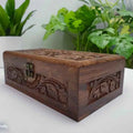 Vintage Style Wooden Jewelry Box with Lock