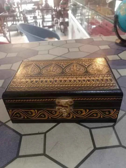 Naqshi Wooden Box with Velvet Lining