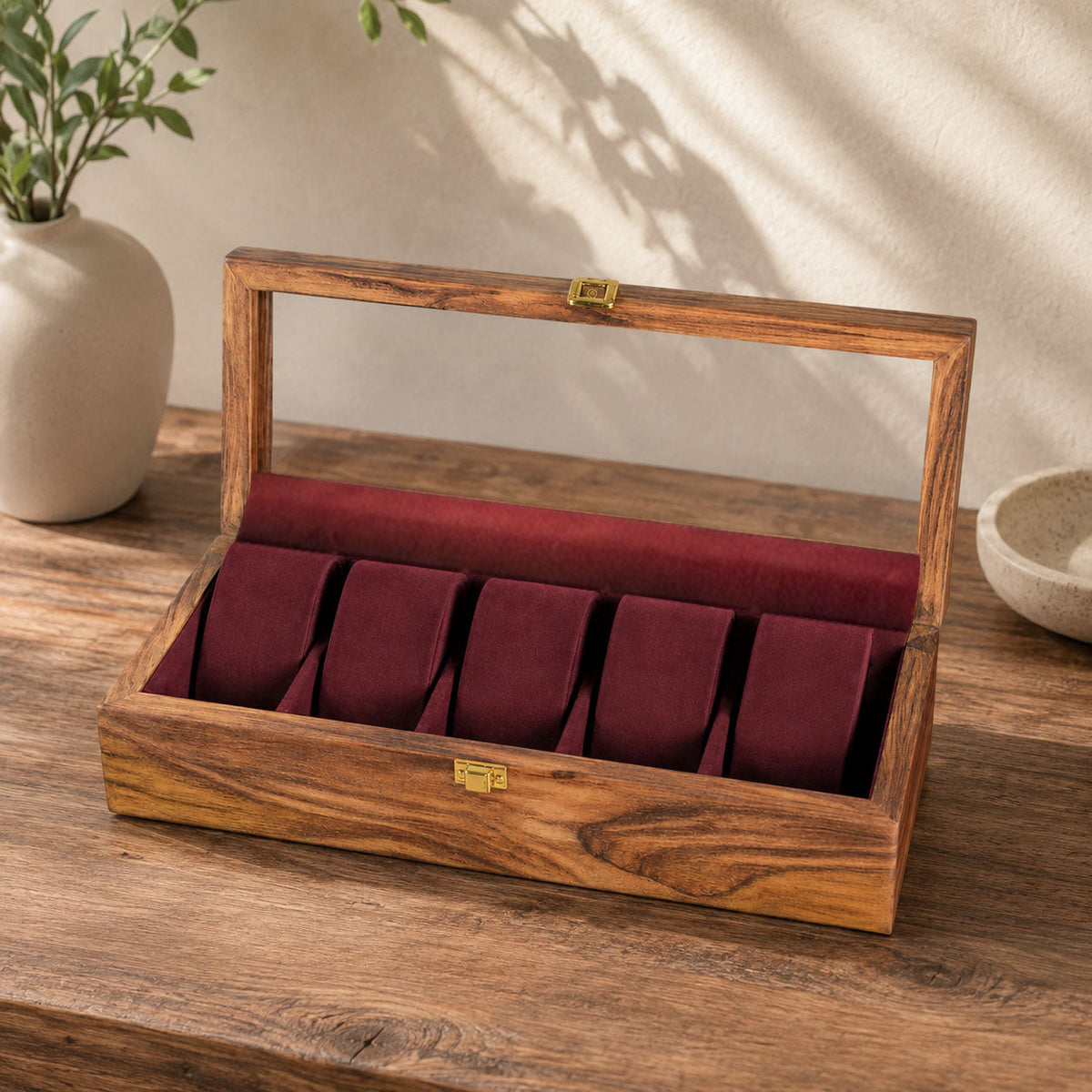 5 Watches - Plain - Glass Top - Elegance Antique Store