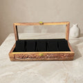 5 Watches - Carving - Glass Top - Black - Hard Pillows