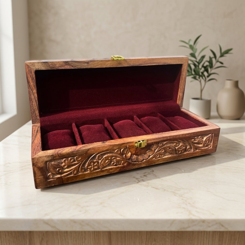 5 Watches - Carving - Wood Top - Elegance Antique Store