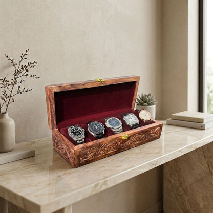 5 Watches - Carving - Wood Top - Elegance Antique Store