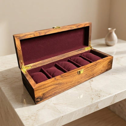 5 Watches - Golden Hinge - Wood Top - Elegance Antique Store