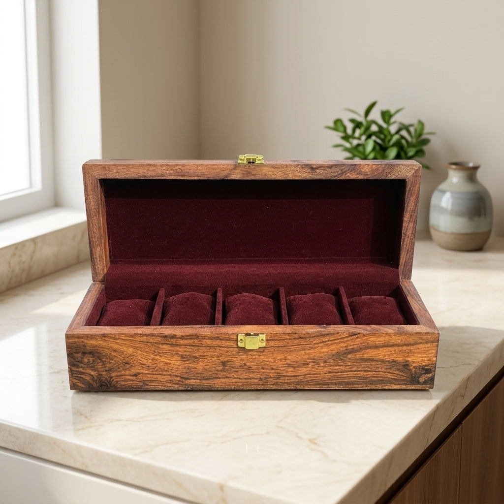 5 Watches - Plain - Wood Top - Elegance Antique Store