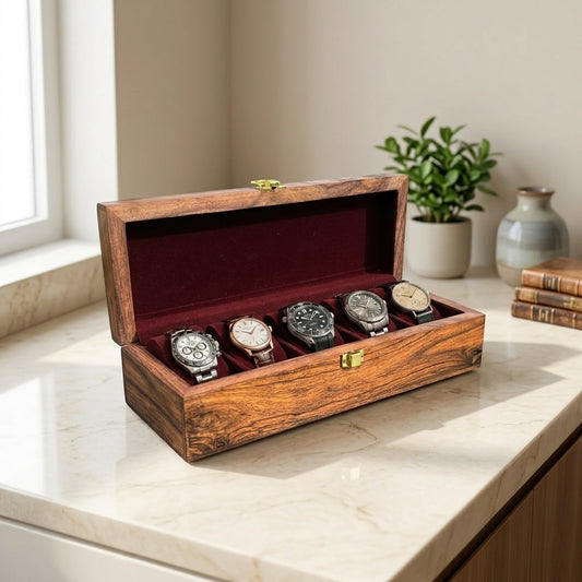 5 Watches - Plain - Wood Top - Elegance Antique Store