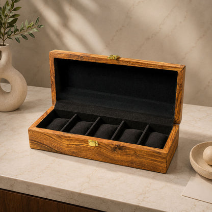 5 Watches - Plain - Wood Top - Black - Elegance Antique Store