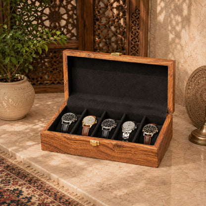 5 Watches - Plain - Wood Top - Black - Elegance Antique Store