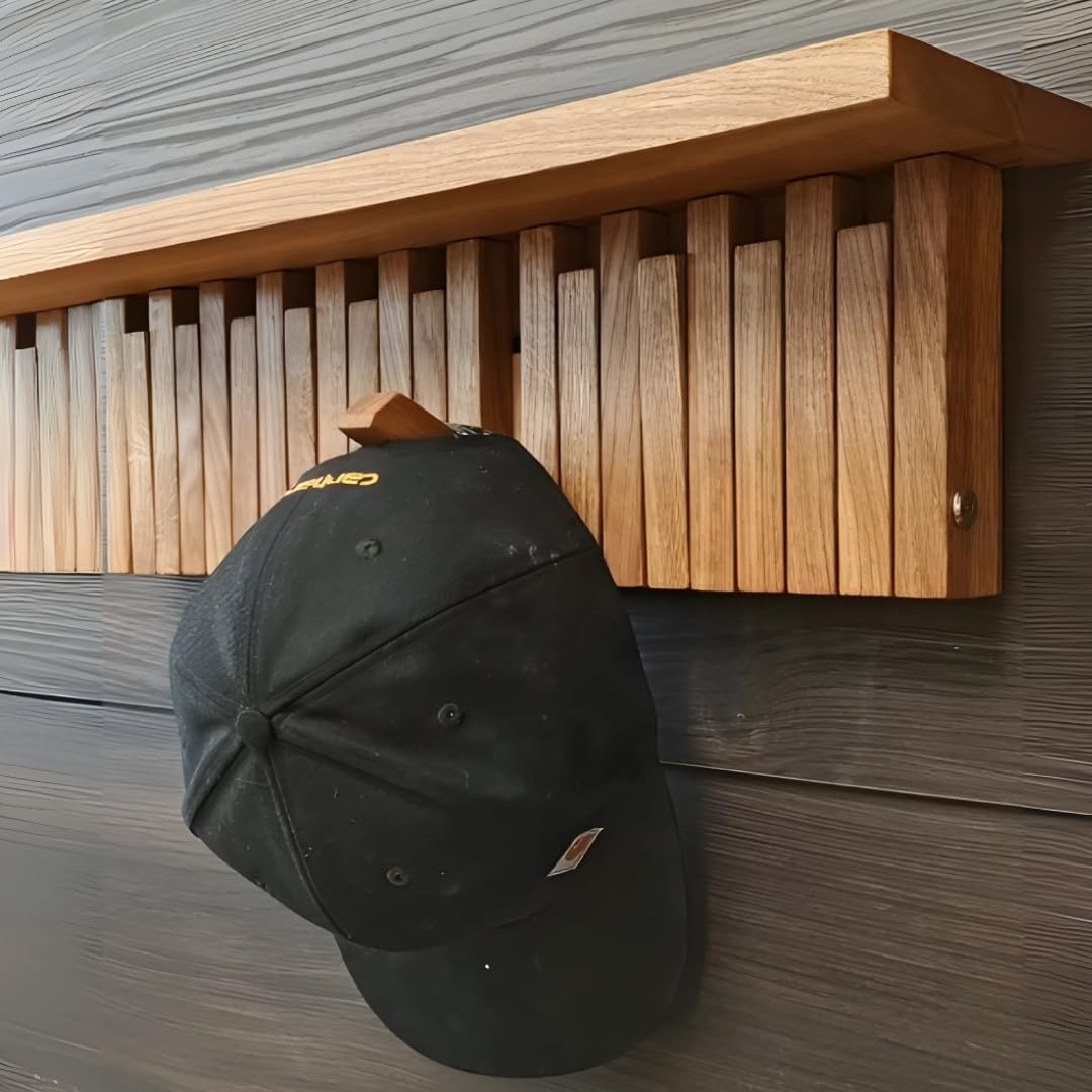 Two-Tone Piano Style Wall Hanger – Oak & Walnut