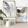 Sinixinato Nature Leaf Metal Wall Art – Modern 2-Piece Set for Living Room & Home Office