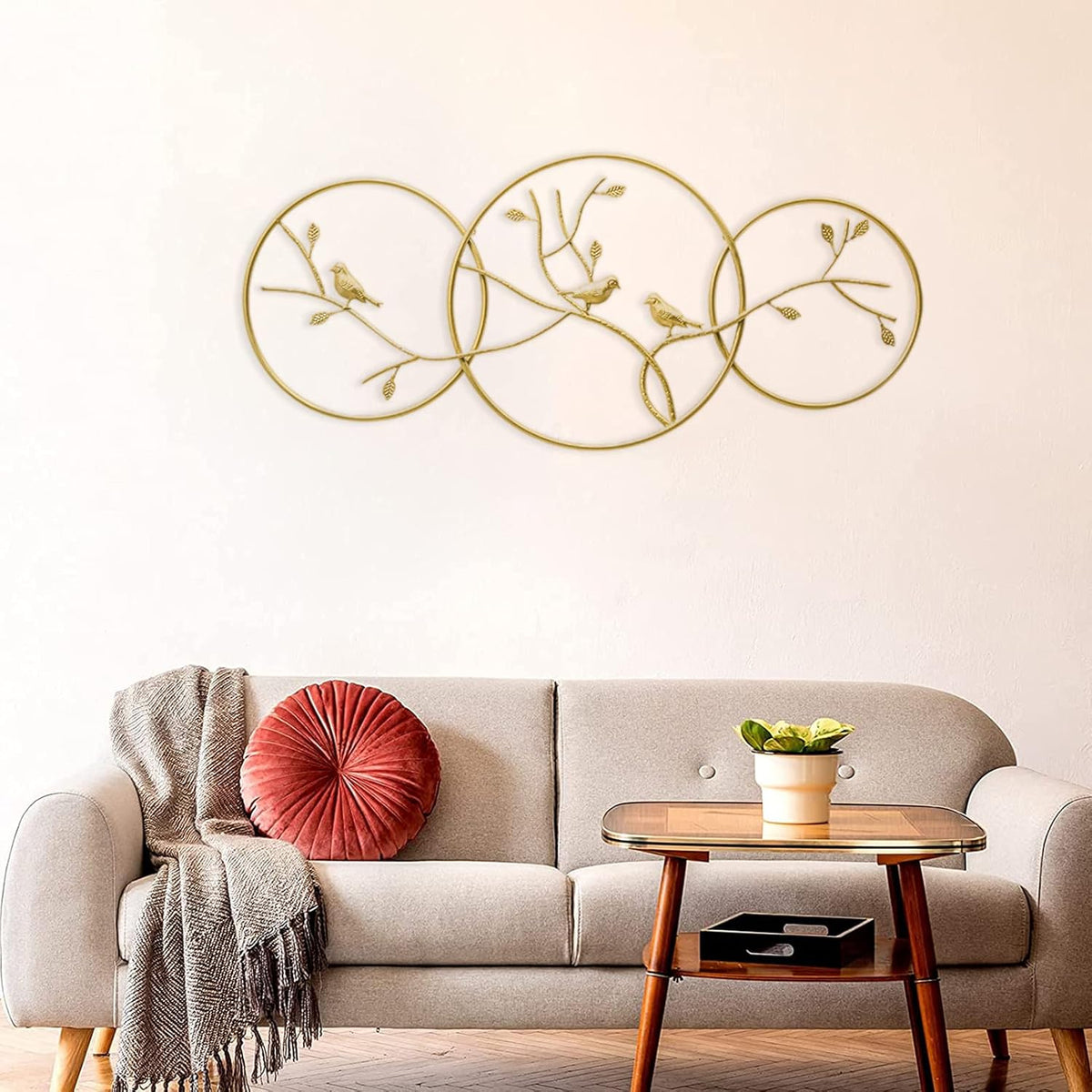 3D Luxury Metal Leaf Wall Art – Set of 3 Gold Leaf Sculptures for Elegant Home Decor