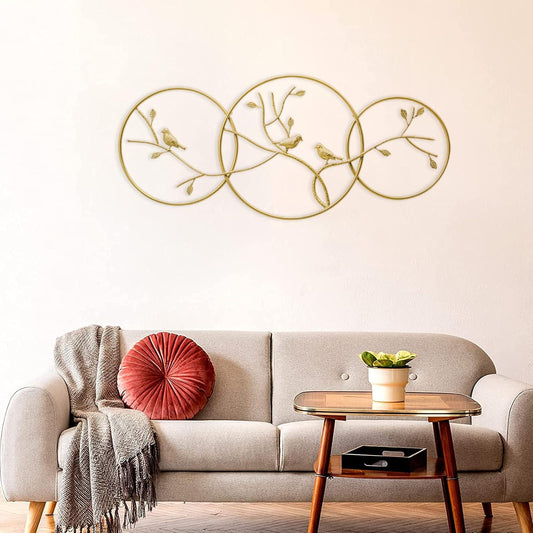 3D Luxury Metal Leaf Wall Art – Set of 3 Gold Leaf Sculptures for Elegant Home Decor
