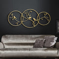 3D Luxury Metal Leaf Wall Art – Set of 3 Gold Leaf Sculptures for Elegant Home Decor