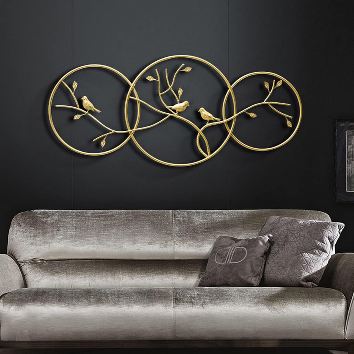 3D Luxury Metal Leaf Wall Art – Set of 3 Gold Leaf Sculptures for Elegant Home Decor