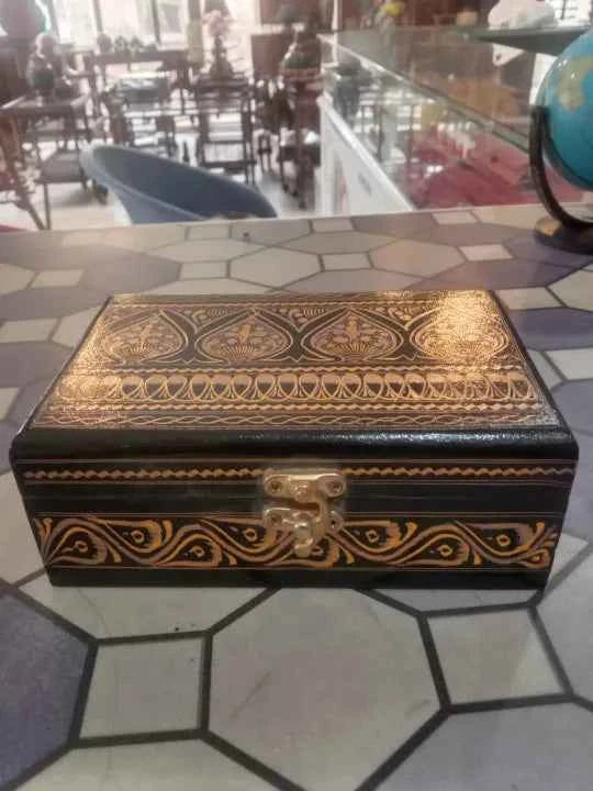 Naqshi Wooden Box with Velvet Lining