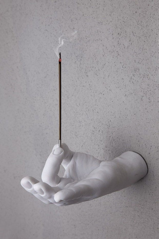 Sculptural Hand Incense Holder Wall Mount
