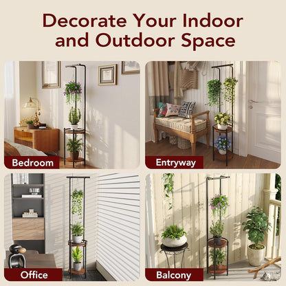 Plant Stands Plant Stand for Balcony Rust Proof Metal Plant Stand for Living Room